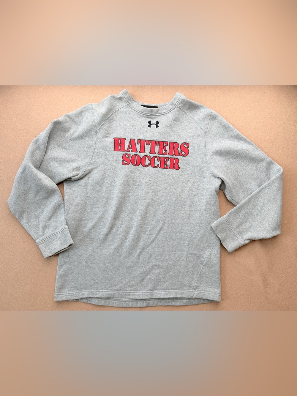 Under Armour Mens Medium ‘Hatters Soccer’ Crewneck Sweatshirt athletic sporty